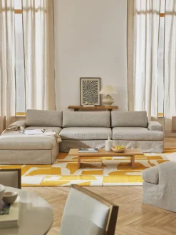 Sale Sofá modular con reposapiés izquierdo/derecho Russell (4 plazas), desenfundable Sofás Rinconeras|Sofás