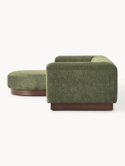 New Sofá modular con reposapiés de borreguillo bouclé Natalie (3 plazas) Sofás Rinconeras|Sofás