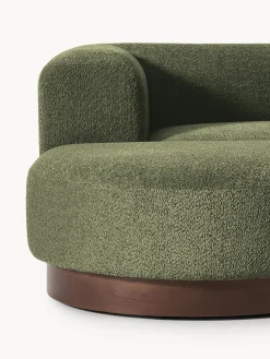 New Sofá modular con reposapiés de borreguillo bouclé Natalie (3 plazas) Sofás Rinconeras|Sofás