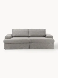 Sofás 3 Plazas|Sofás>Westwing Collection Sofá modular con tapizado desenfundable Russell (3 plazas) Tejido gris jaspeado