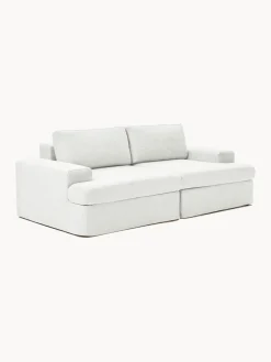 Sofás 3 Plazas|Sofás>Westwing Collection Sofá modular con tapizado desenfundable Russell (3 plazas) Tejido blanco Off White jaspeado