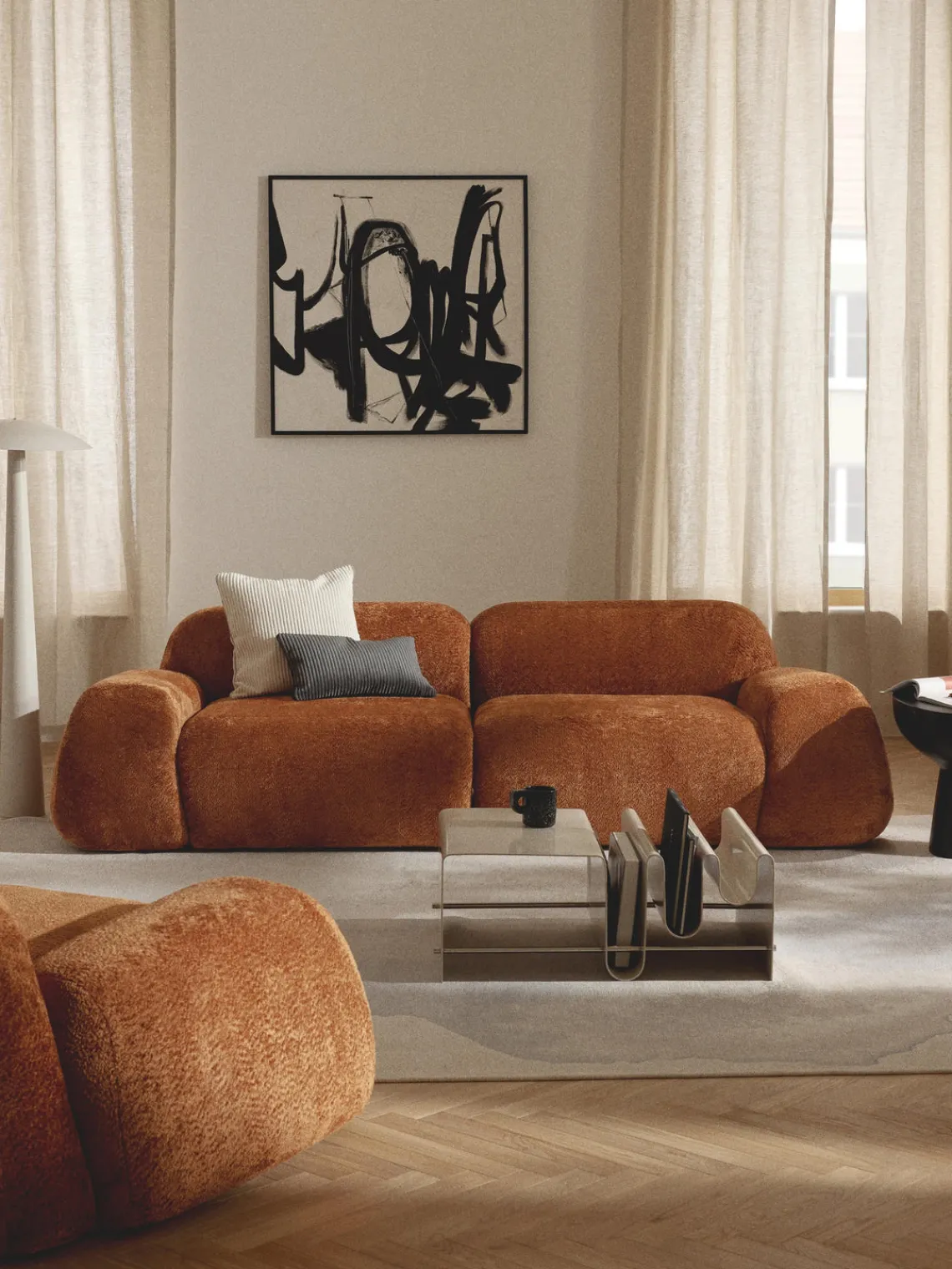 Online Sofá modular de boreguillo bouclé Wolke (3 plazas) Sofás 3 Plazas|Sofás