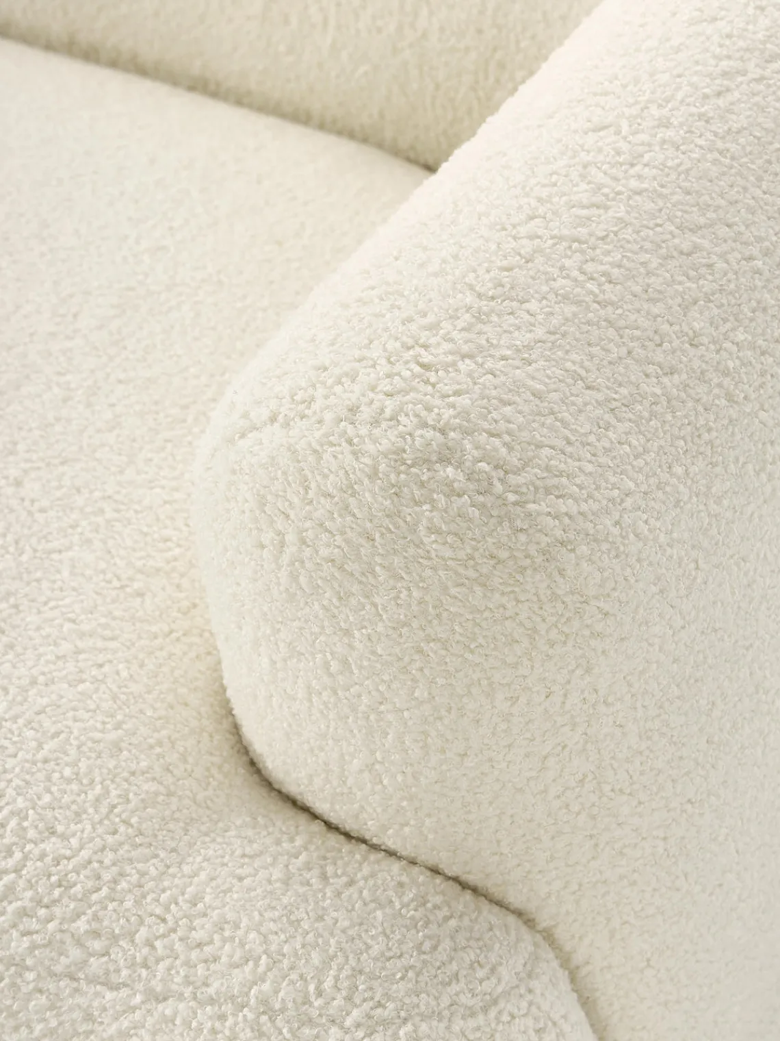 Sofás 2 Plazas|Sofás>Westwing Collection Sofá modular de borreguillo Sofia (2 plazas) Borreguillo blanco Off White