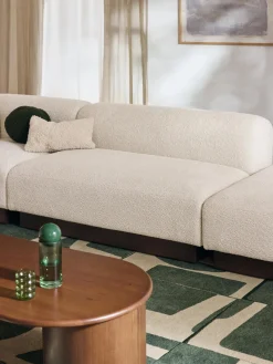 New Sofá modular de borreguillo bouclé Natalie (2 plazas) Sofás 2 Plazas|Sofás