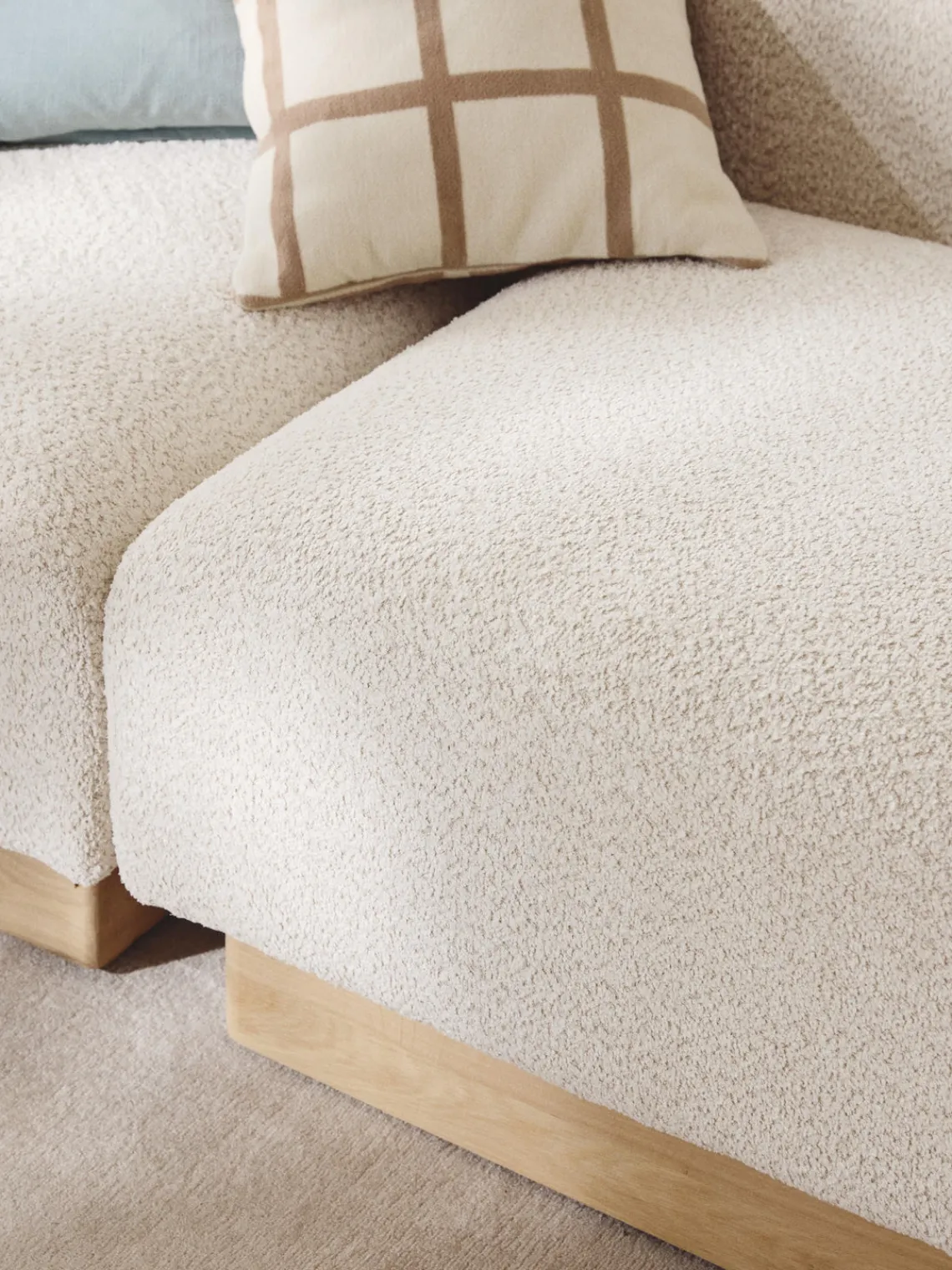 Sale Sofá modular de borreguillo bouclé Natalie (2 plazas) Sofás 2 Plazas|Sofás