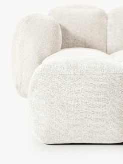 New Sofá modular de borreguillo bouclé con reposapiés Tayla (3 plazas) Sofás Rinconeras|Sofás