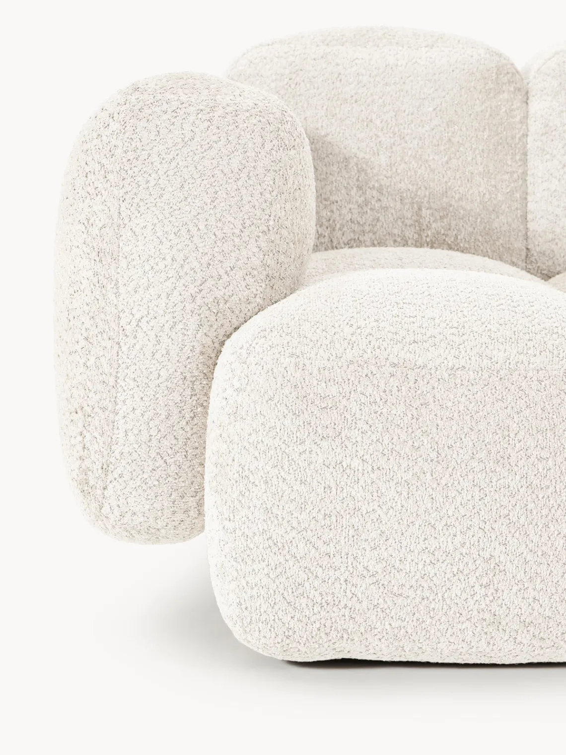 Sofás 3 Plazas|Sofás>Westwing Collection Sofá modular de borreguillo bouclé Tayla (3 plazas) Borreguillo bouclé blanco Off White