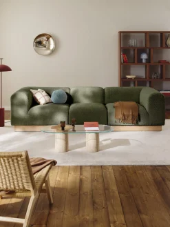 Sale Sofá modular de borreguillo bouclé Natalie (3 plazas) Sofás 3 Plazas|Sofás