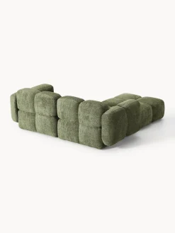 Discount Sofá modular de borreguillo bouclé con reposapiés Tayla (3 plazas) Sofás Rinconeras|Sofás
