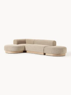 Hot Sofá modular de borreguillo bouclé Natalie (3 plazas) Sofás Rinconeras|Sofás