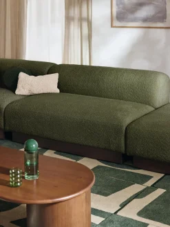 Outlet Sofá modular de borreguillo bouclé Natalie (2 plazas) Sofás 2 Plazas|Sofás