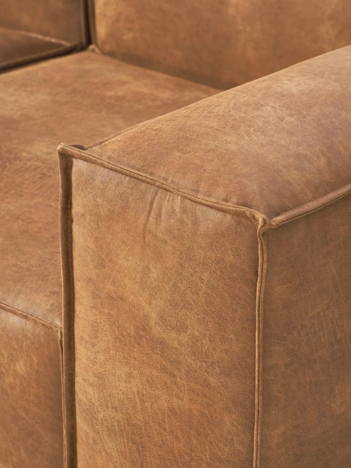 Best Sofá modular de cuero reciclado Lennon (3 plazas) Sofás