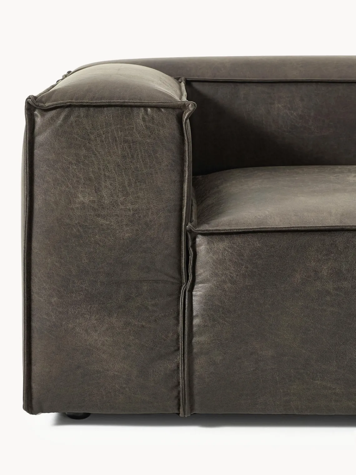 Sale Sofá modular de cuero reciclado Lennon (3 plazas) Sofás