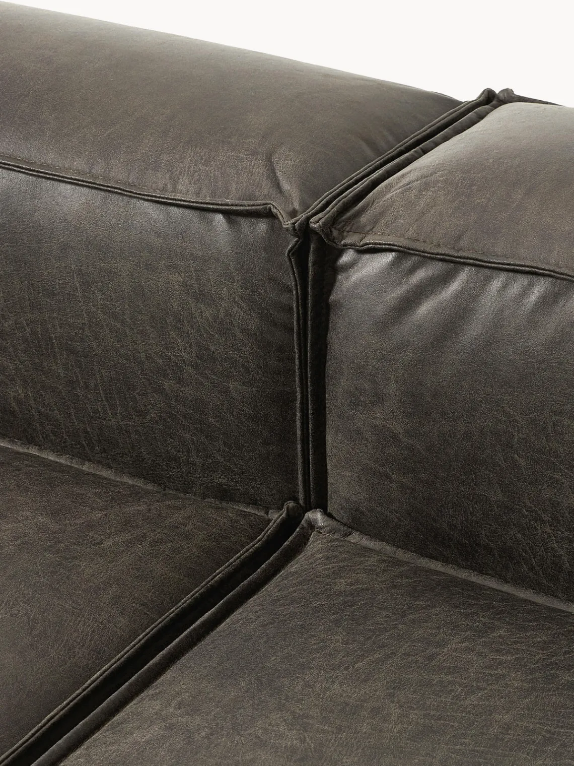 Sale Sofá modular de cuero reciclado Lennon (3 plazas) Sofás