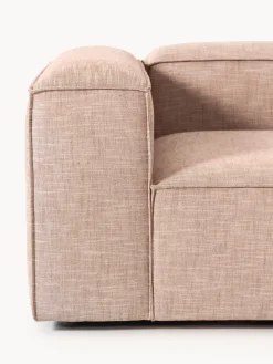 Sofás></noscript>Westwing Collection Sofá modular de mezcla de lino Lennon (3 plazas) Mezcla de lino rojo óxido