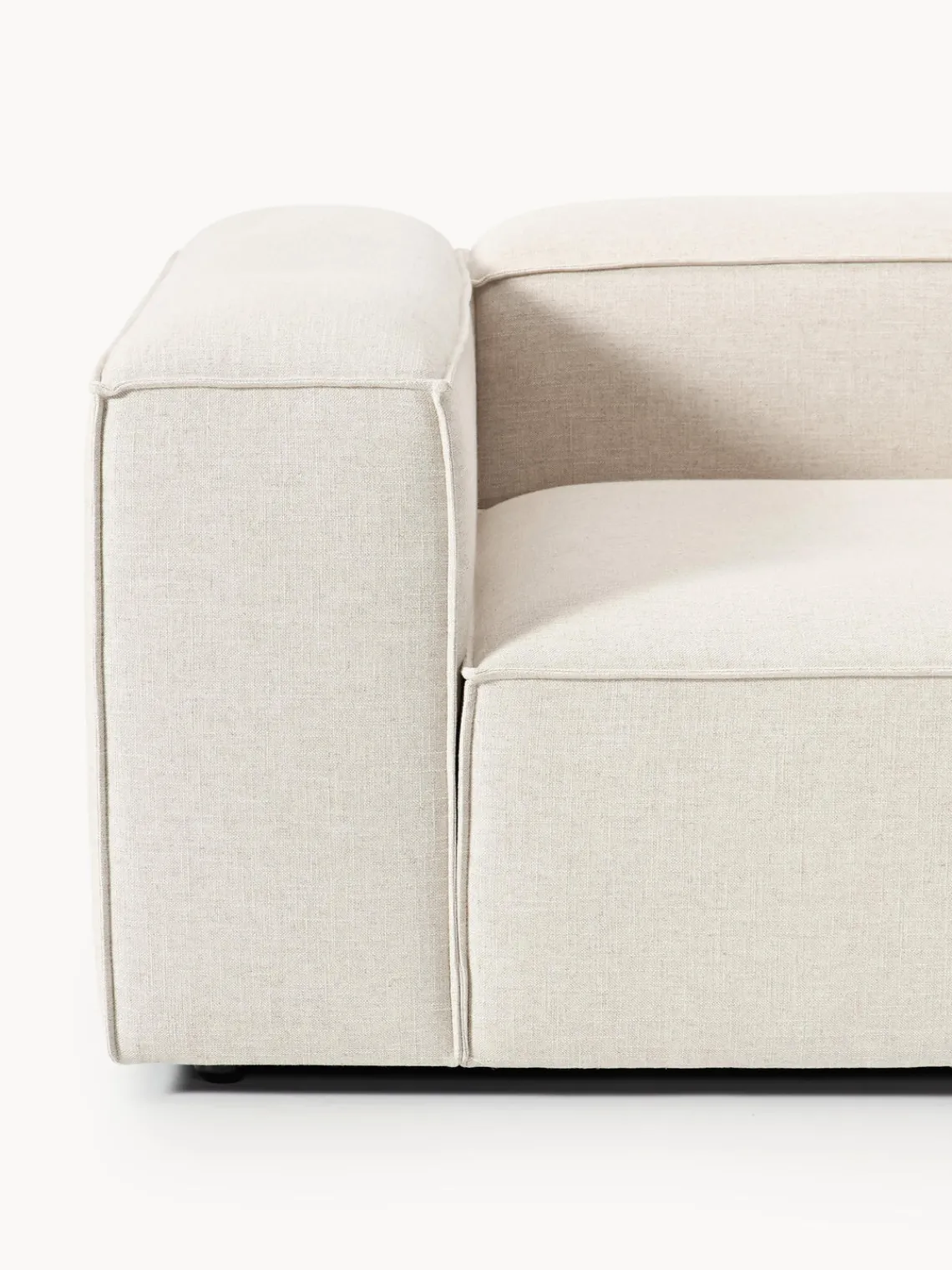 Sofás>Westwing Collection Sofá modular de mezcla de lino Lennon (3 plazas) Mezcla de lino beige