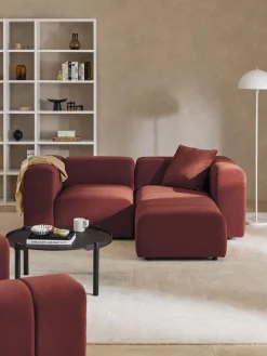 Best Sofá modular de terciopelo con reposapiés Lena (3 plazas) Sofás Rinconeras|Sofás