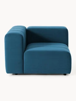 Online Sofá modular de terciopelo con reposapiés Lena, (3 plazas) Sofás