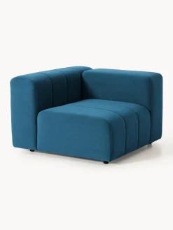 Online Sofá modular de terciopelo con reposapiés Lena, (3 plazas) Sofás