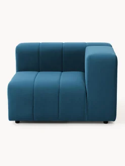 Online Sofá modular de terciopelo con reposapiés Lena, (3 plazas) Sofás