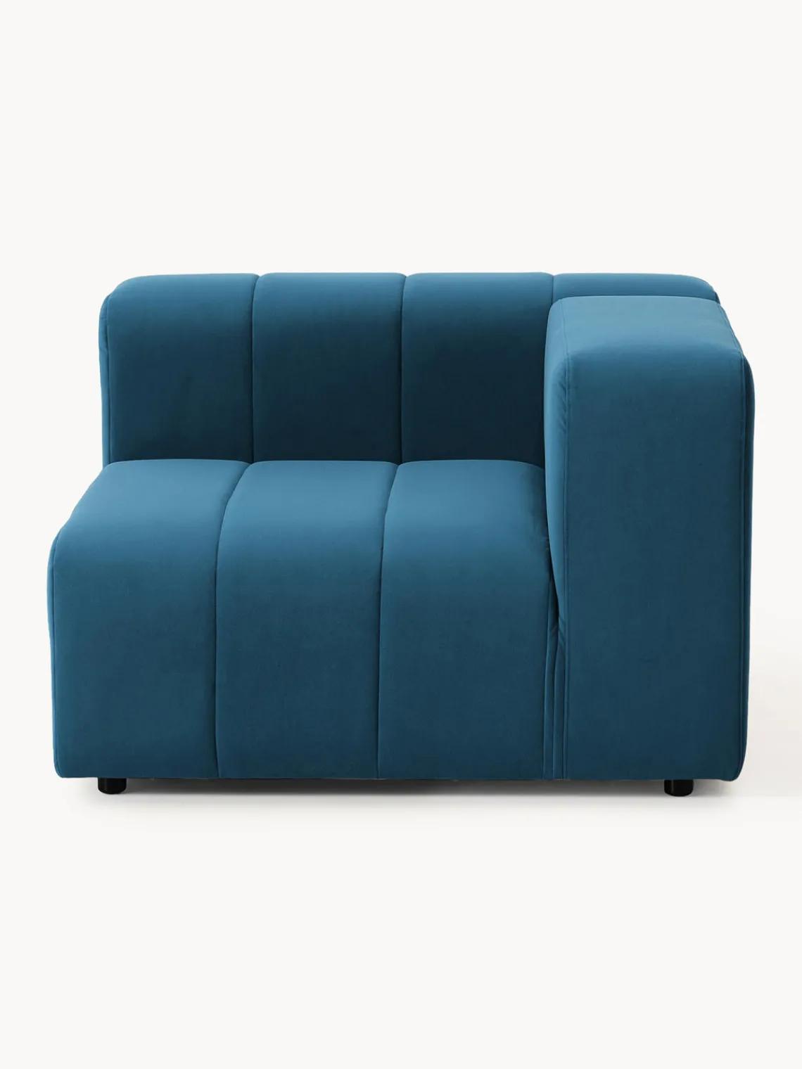 Online Sofá modular de terciopelo con reposapiés Lena, (3 plazas) Sofás