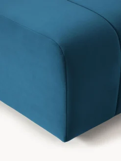 Online Sofá modular de terciopelo con reposapiés Lena, (3 plazas) Sofás