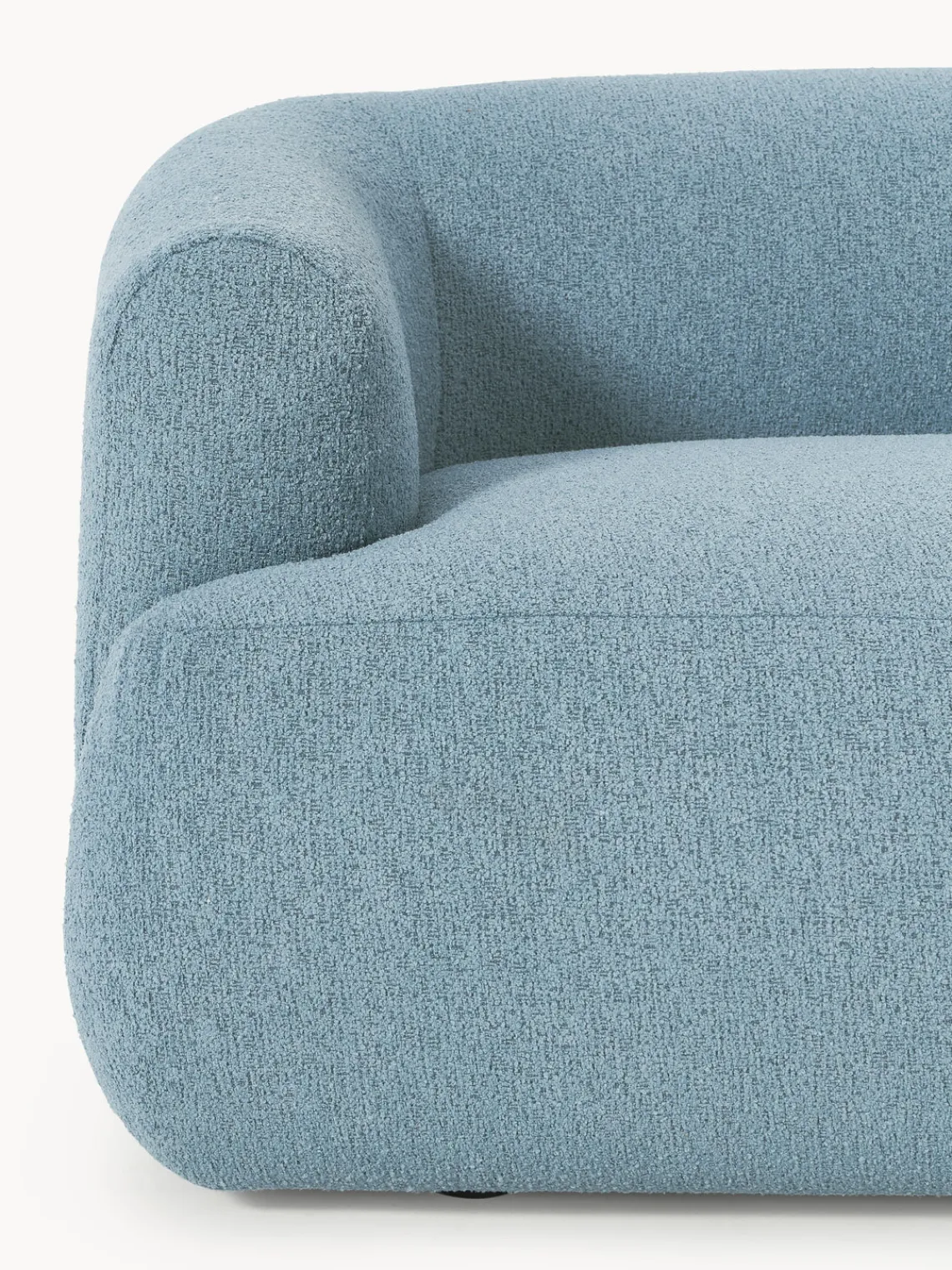 Sofás 2 Plazas|Sofás>Westwing Collection Sofá modular en tejido bouclé Sofia (2 plazas) Bouclé azul