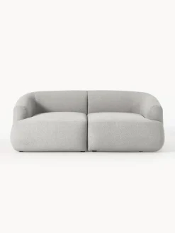 Sofás 2 Plazas|Sofás>Westwing Collection Sofá modular en tejido bouclé Sofia (2 plazas) Bouclé gris claro