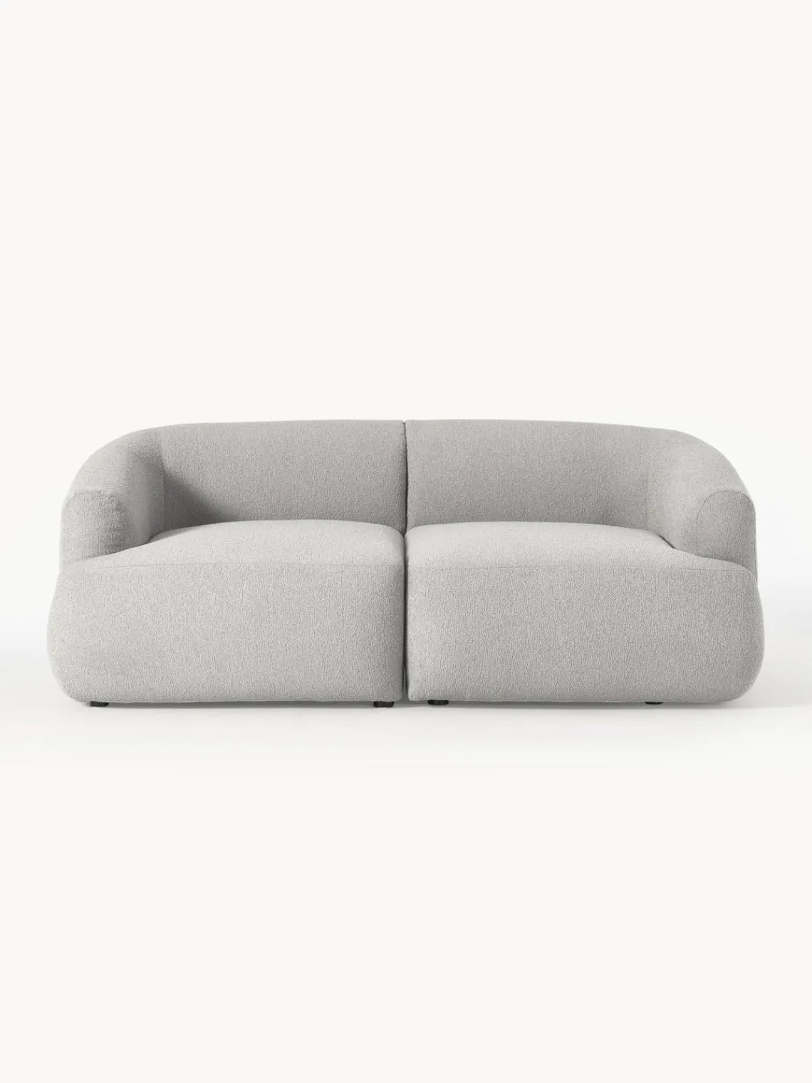 Sofás 2 Plazas|Sofás>Westwing Collection Sofá modular en tejido bouclé Sofia (2 plazas) Bouclé gris claro