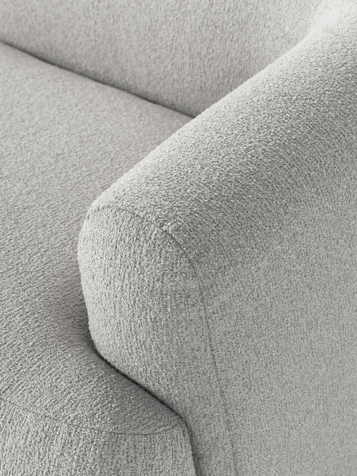 Sofás 2 Plazas|Sofás>Westwing Collection Sofá modular en tejido bouclé Sofia (2 plazas) Bouclé gris claro