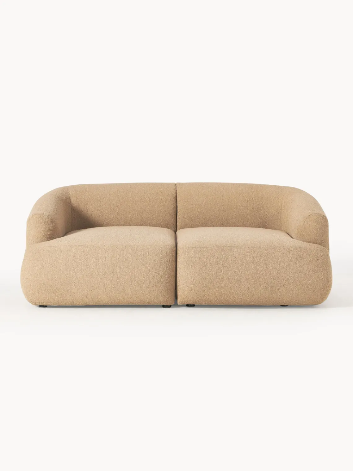 Sofás 2 Plazas|Sofás>Westwing Collection Sofá modular en tejido bouclé Sofia (2 plazas) Bouclé beige