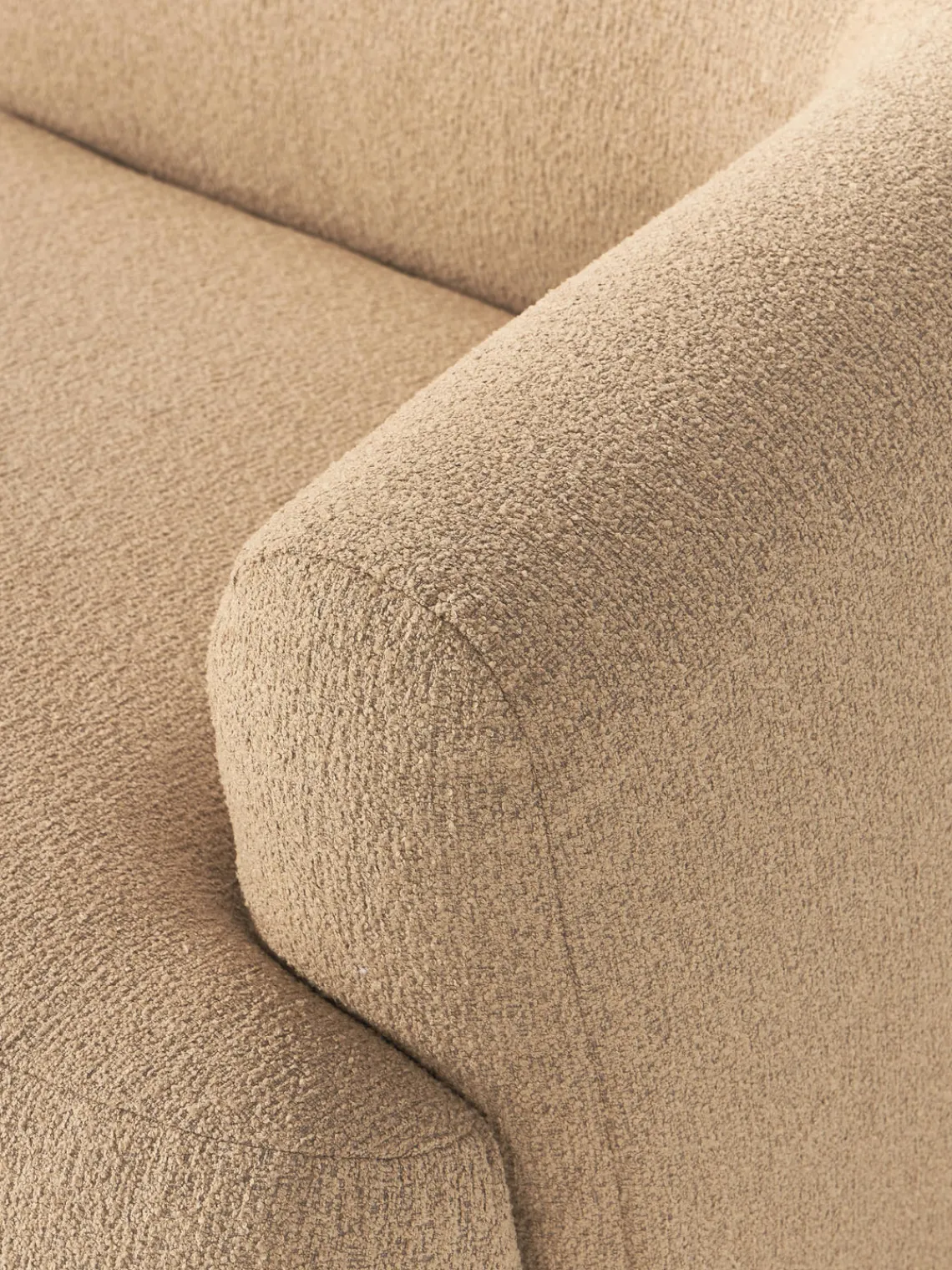 Sofás 2 Plazas|Sofás>Westwing Collection Sofá modular en tejido bouclé Sofia (2 plazas) Bouclé beige