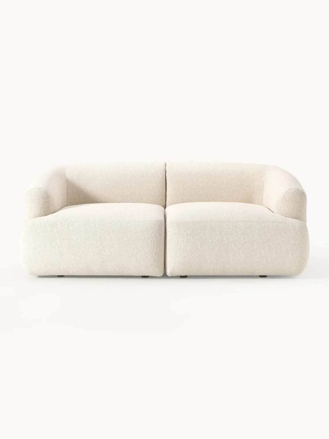 Sofás 2 Plazas|Sofás>Westwing Collection Sofá modular en tejido bouclé Sofia (2 plazas) Bouclé blanco Off White