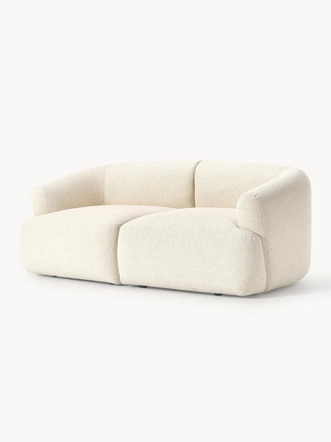 Sofás 2 Plazas|Sofás>Westwing Collection Sofá modular en tejido bouclé Sofia (2 plazas) Bouclé blanco Off White