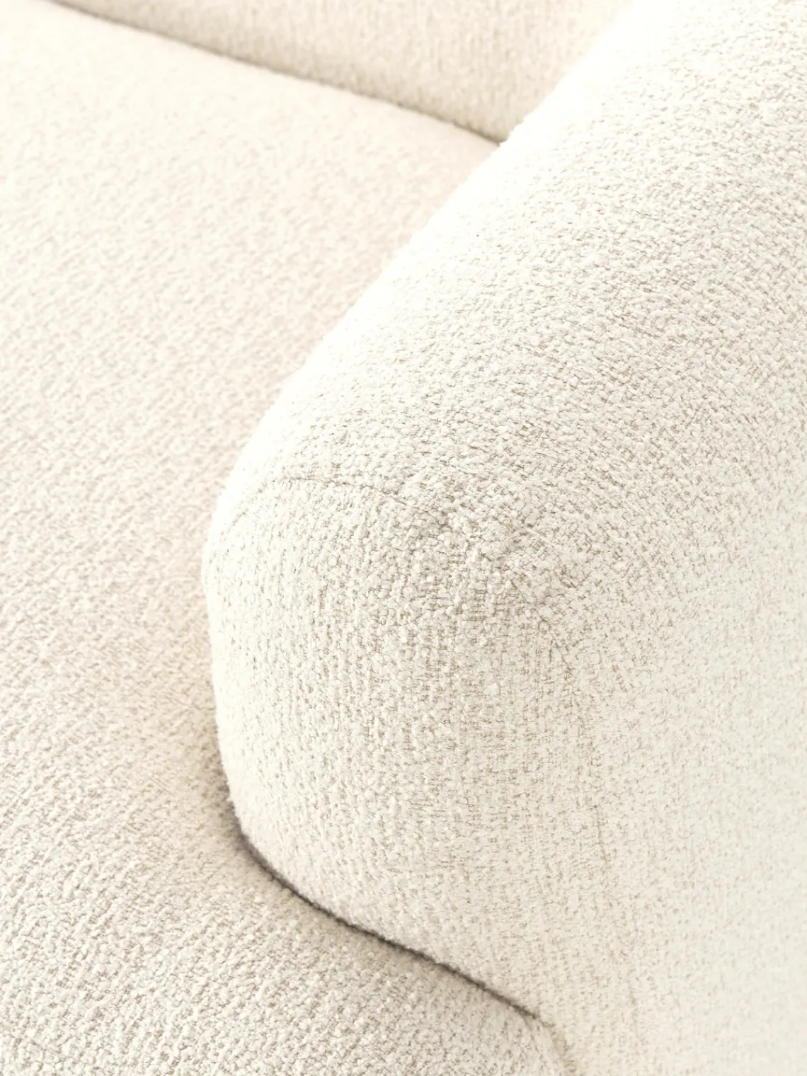 Sofás 2 Plazas|Sofás>Westwing Collection Sofá modular en tejido bouclé Sofia (2 plazas) Bouclé blanco Off White