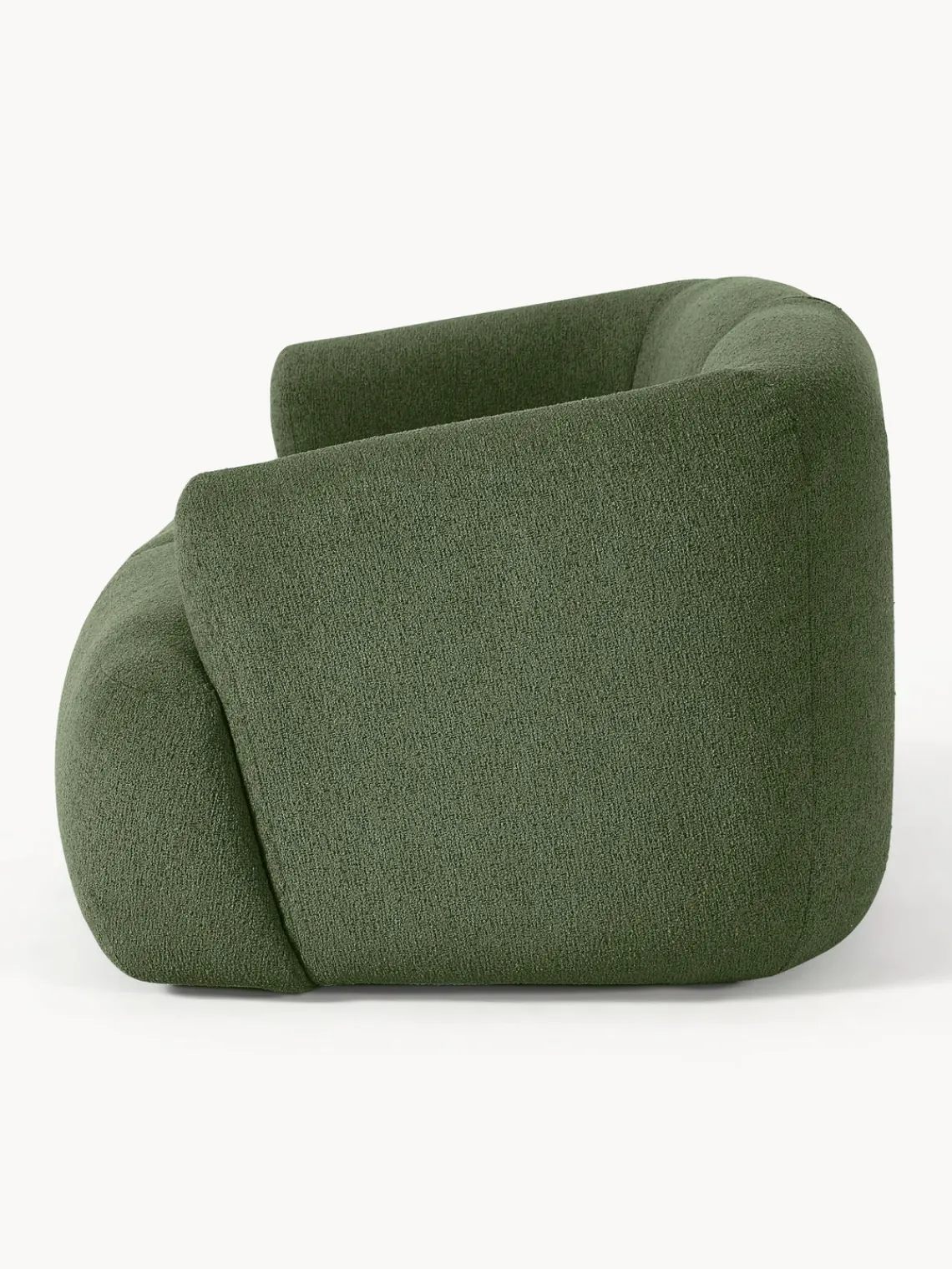 Sofás 2 Plazas|Sofás>Westwing Collection Sofá modular en tejido bouclé Sofia (2 plazas) Bouclé verde oscuro