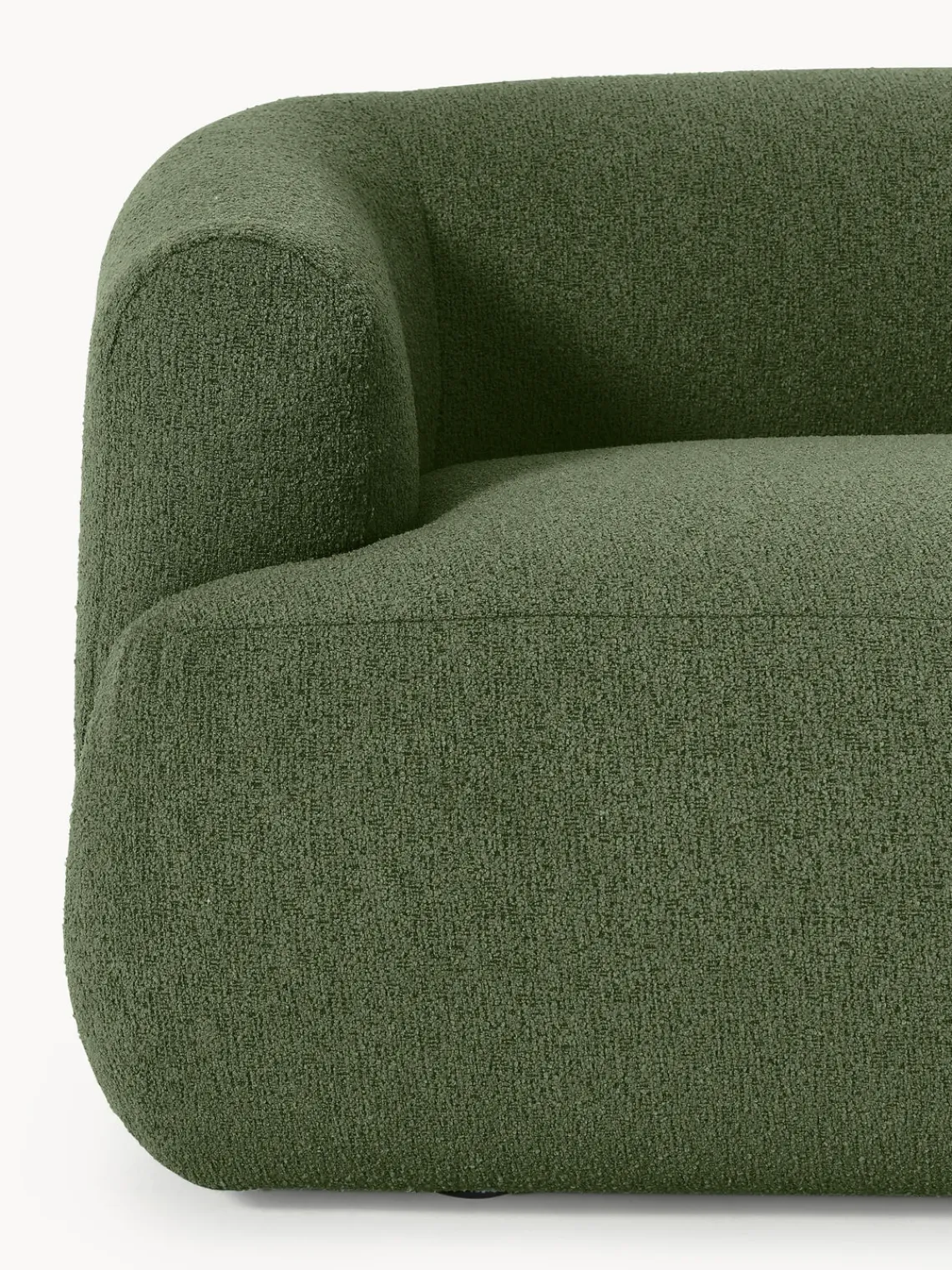 Sofás 2 Plazas|Sofás>Westwing Collection Sofá modular en tejido bouclé Sofia (2 plazas) Bouclé verde oscuro