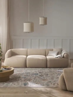 Outlet Sofá modular en tejido bouclé Sofia (3 plazas) Sofás 3 Plazas|Sofás