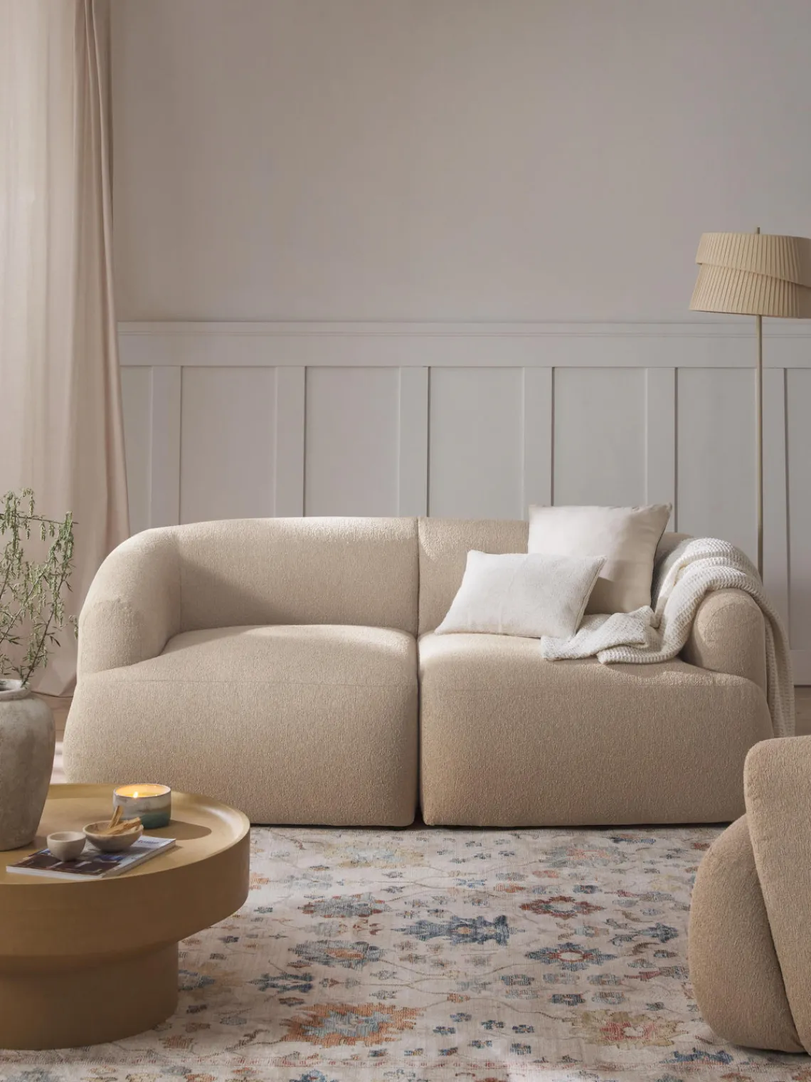 Online Sofá modular en tejido bouclé Sofia (2 plazas) Sofás 2 Plazas|Sofás