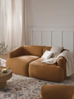 Outlet Sofá modular en tejido bouclé Sofia (2 plazas) Sofás 2 Plazas|Sofás
