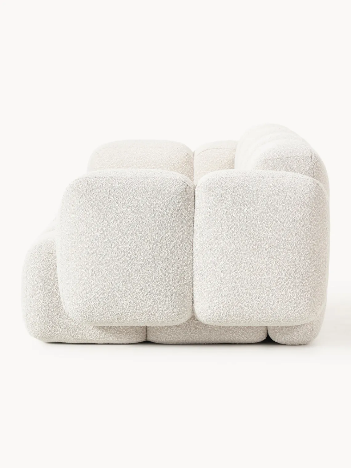 Sofás 3 Plazas|Sofás>Westwing Collection Sofá modular en tejido bouclé Tayla (3 plazas) Bouclé blanco Off White