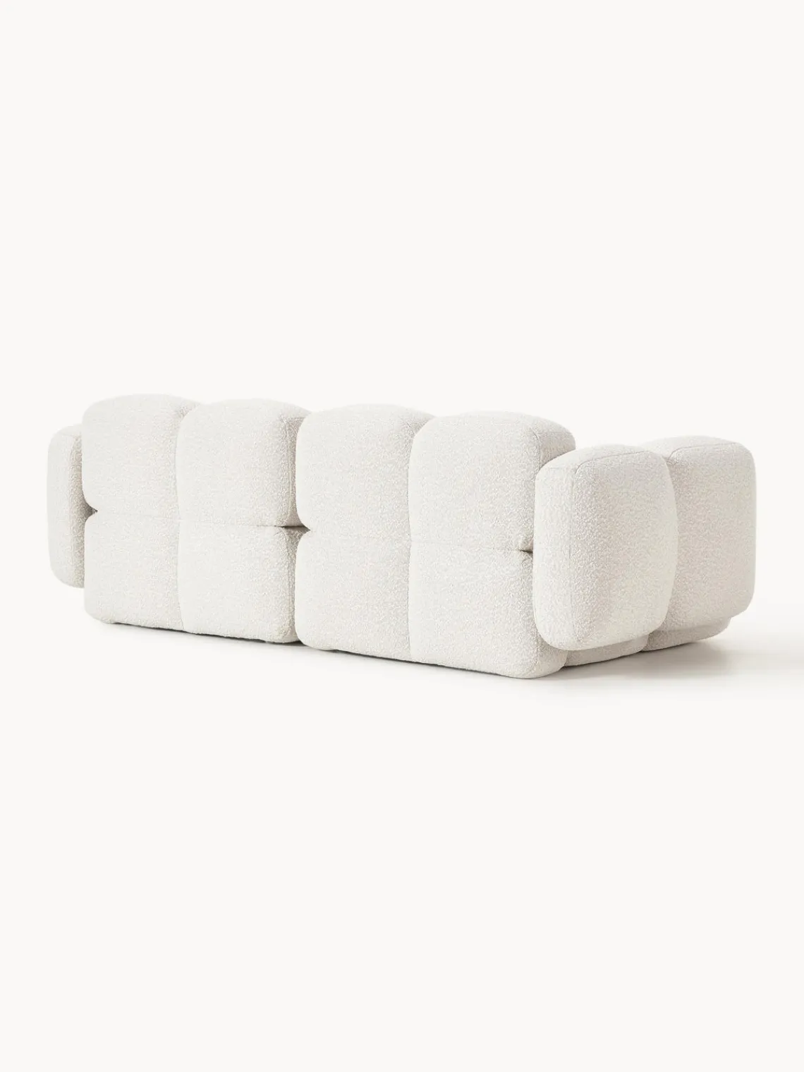 Sofás 3 Plazas|Sofás>Westwing Collection Sofá modular en tejido bouclé Tayla (3 plazas) Bouclé blanco Off White