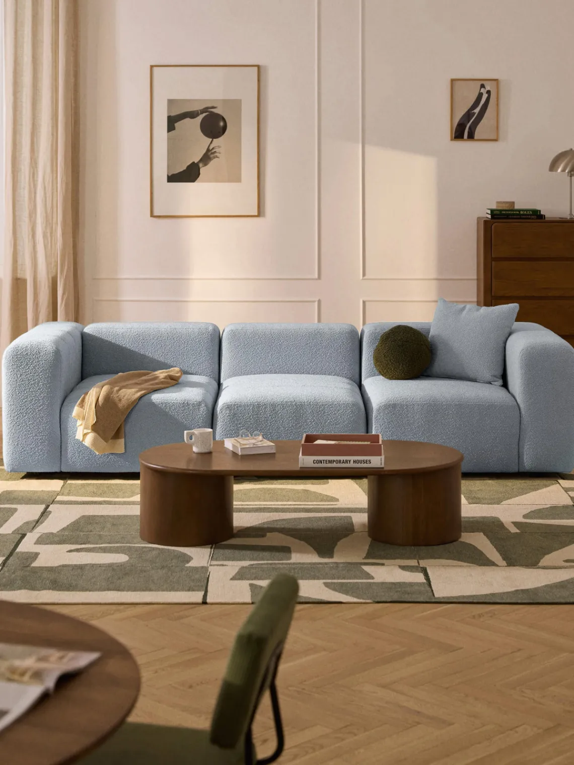 Online Sofá modular en tejido bouclé Lena (4 plazas) Sofás 3 Plazas|Sofás