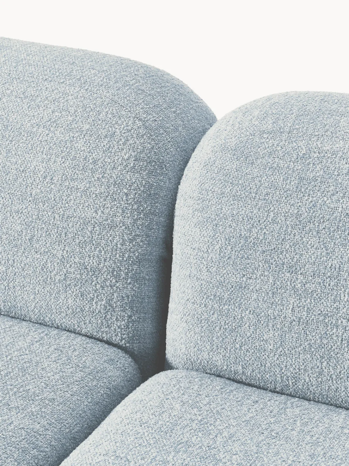 Sofás 3 Plazas|Sofás>Westwing Collection Sofá modular en tejido bouclé Wolke (3 plazas) Bouclé azul claro