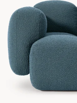 Sofá modular en tejido bouclé con reposapiés Tayla (3 plazas) Sofás Rinconeras|Sofás