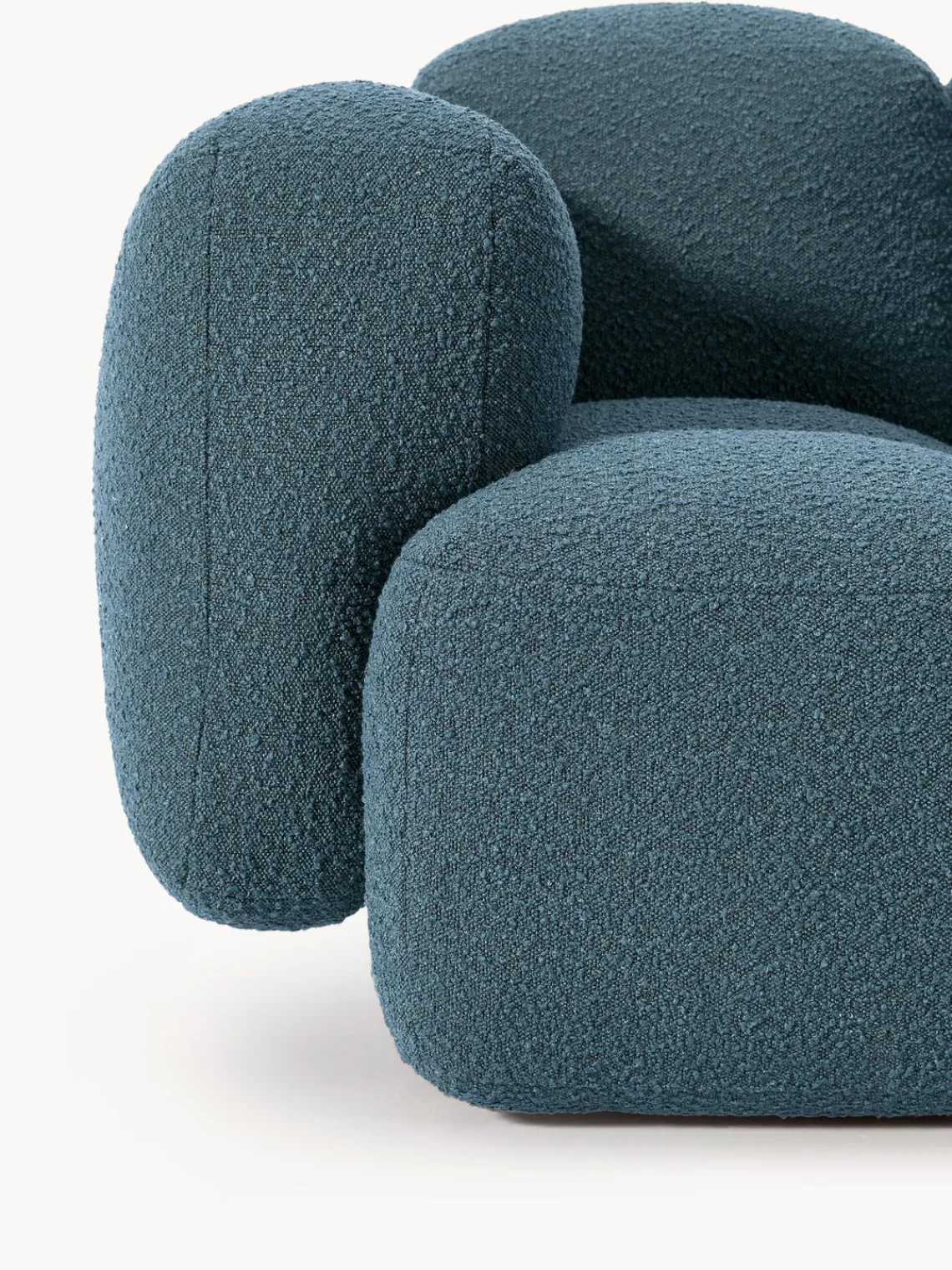 Sofá modular en tejido bouclé con reposapiés Tayla (3 plazas) Sofás Rinconeras|Sofás