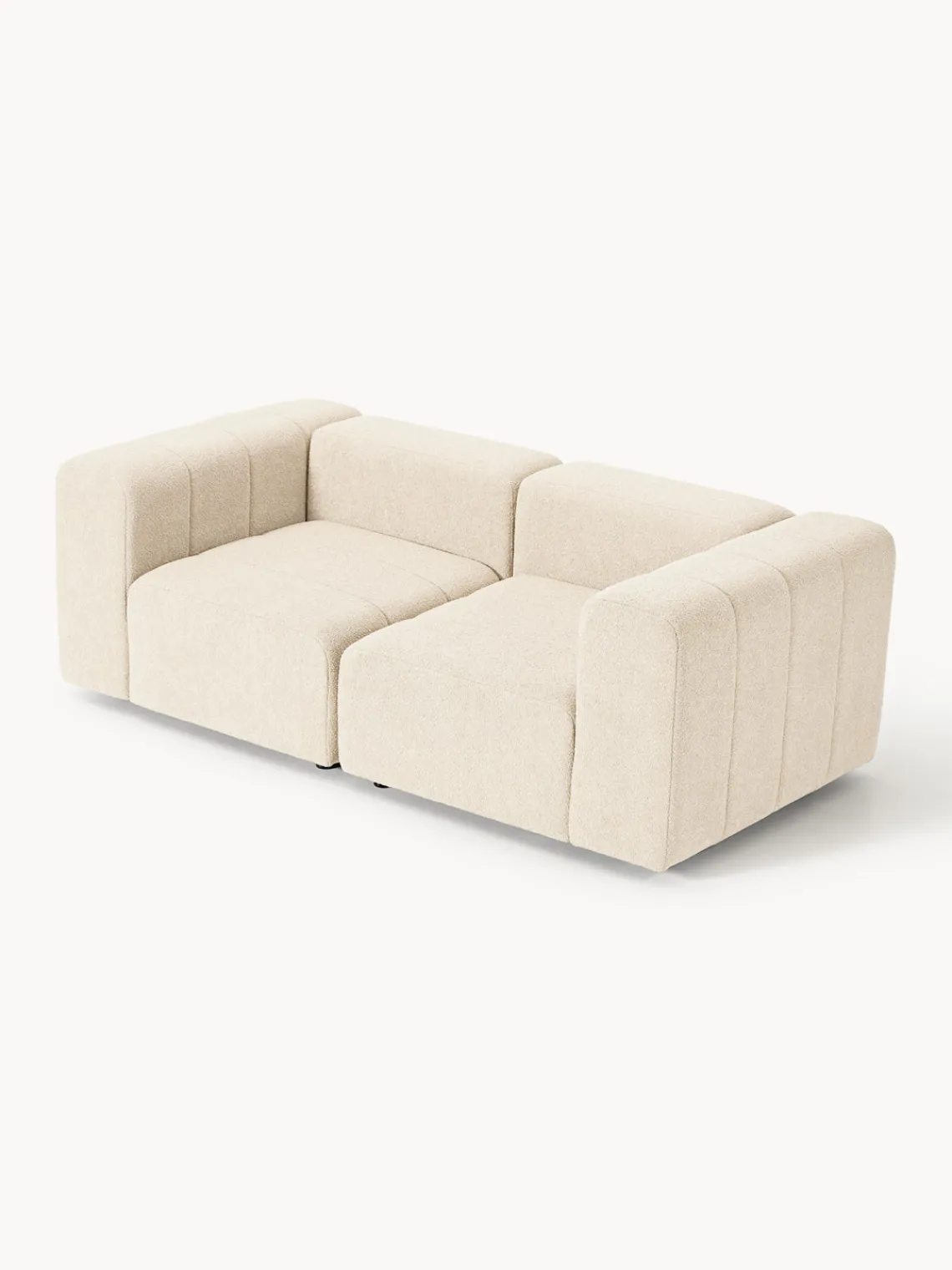 Sofás 3 Plazas|Sofás>Westwing Collection Sofá modular en tejido bouclé Lena (3 plazas) Bouclé beige