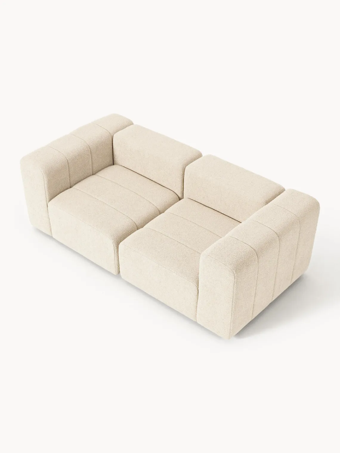 Sofás 3 Plazas|Sofás>Westwing Collection Sofá modular en tejido bouclé Lena (3 plazas) Bouclé beige