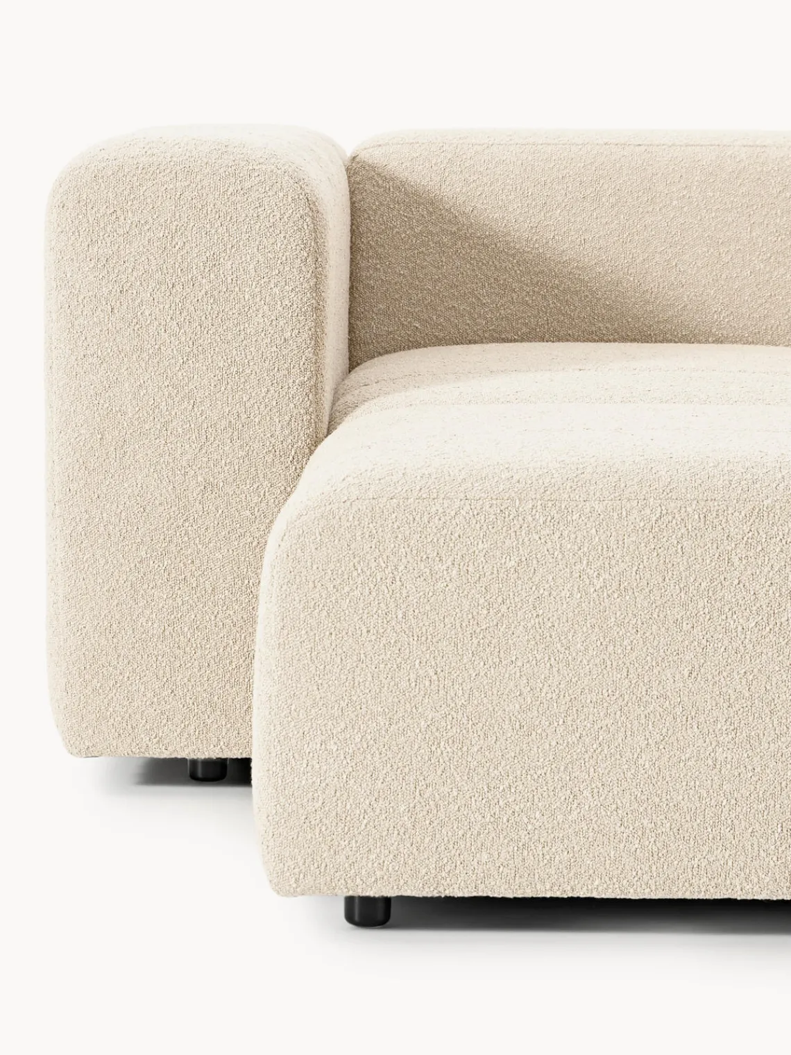 Sofás 3 Plazas|Sofás>Westwing Collection Sofá modular en tejido bouclé Lena (3 plazas) Bouclé beige