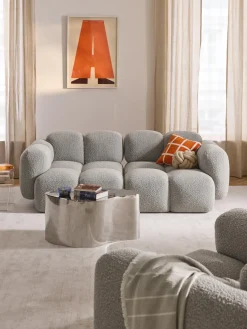 Online Sofá modular en tejido bouclé Tayla (3 plazas) Sofás 3 Plazas|Sofás